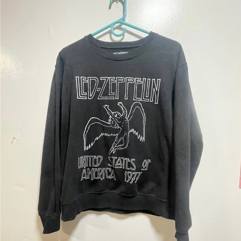 Led Zeppelin Black Graphic Sweatshirt